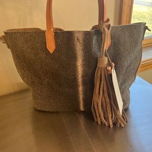 Ala Pilar hair on cowhide crossbody bag